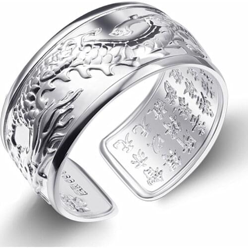 New fashion original Feilong Japan Dafei mosaic noble domineering open adjustable mens Ring Jewelry