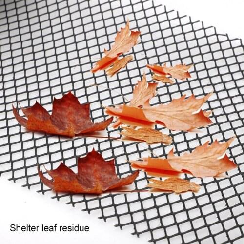 Plastic Gutter Guard Mesh Leaf Protection Mesh Gutter Guards Roll Leaf Guard Splash Roof Panels Black with 10 Fixed Hooks