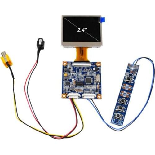 Video AV Drive Board + 2.4 inch TFT LCD Screen 480*234 (PAL/NTSC System OSD Menu)