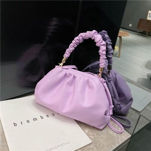 Luxury Handbag Women Bags Designer 2021 New Cloud Hand Bag Leather Crossbody Shoulder Bag Pink Color Totes Women Clutches Purses