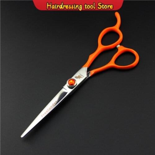 Handle Hairdressing Scissors Fashion Styling Scissors Hair Salon Special Scissors Hair Styling Tools Orange Stainless Steel Type