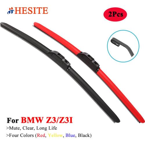 HESITE 2020 Newest Colorful Front Window Wiper Blade For BMW Z3 Z3I Coupe Roadster E36 Model 2000 2001 2002 Universal Wipers Red