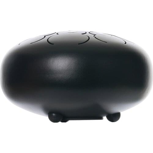 Steel Tongue Drum with Music Book Notes Stickers Gift for Adults Kids Black