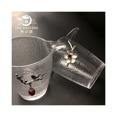 Glass Inlaid Tin Fair Cup Heat-resistant Thickening Large Tea Sea Partition Leak Set Kung Fu Black Tea Tea Ceremony Accessories