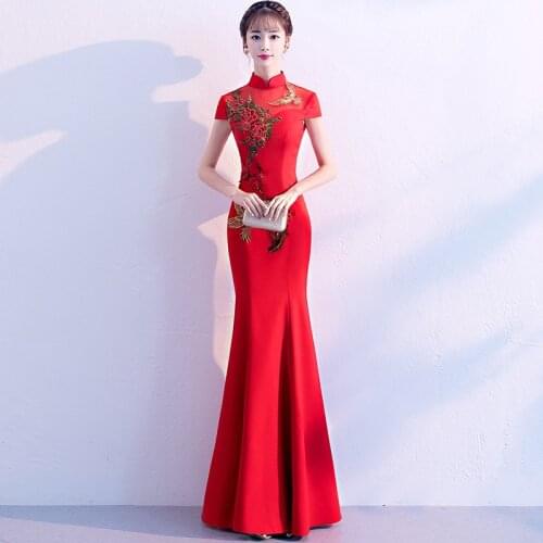 Wedding Party Women Dress Luxury China Style Elegant Banquet Long Qipao Oriental Female Slim Prom Cheongsam Gowns Vestido XS-3XL
