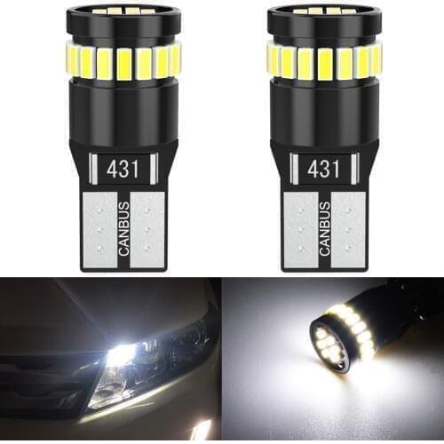 2pcs T10 W5W LED CANBUS Error Free 194 501 Car Interior Reading Parking Lights for City Fit Jazz Honda Civic 2006-2011 CRV CR-V