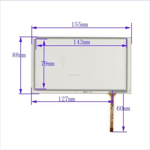 ZhiYuSun wholesale XWT715 5PCS/LOT 155*88mm 6.2inch 4lines resistance screen for car DVD redio this is compatible 155*88