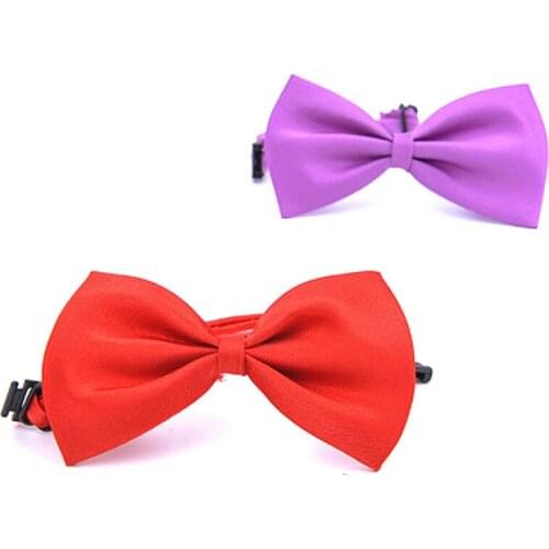 1piece Pets Children Polyester Bowtie Classic Solid Color Butterfly Wedding Party Necktie Kid Suit Tuxedo Dicky Pet Bow Tie