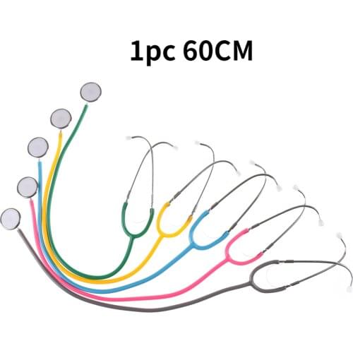 1pc 60CM Puzzle Be A Doctor Toys Science Popularization Stethoscope Toy Play House Toys Childrens DIY Simulation Stethoscopes