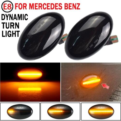 2pcs For Benz Smart W450 W452 A-Class W168 Vito W639 W447 Citan W415 LED Dynamic Side Marker Light Repeater Indicator Light
