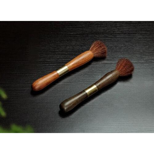 2 in 1 Natural Wood Tea Sets Brush Kungfu Teapot Tea Tray Cleaning Tools Stainless Puer Tea Knife Needle Tea Accessories