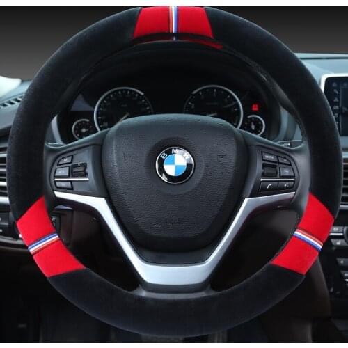 38CM Car Steering Wheel Cover Anti slip PLUSH Cars Wheels Covers Breathable Hand Stitching Steering-Wheel Car-stying Universal