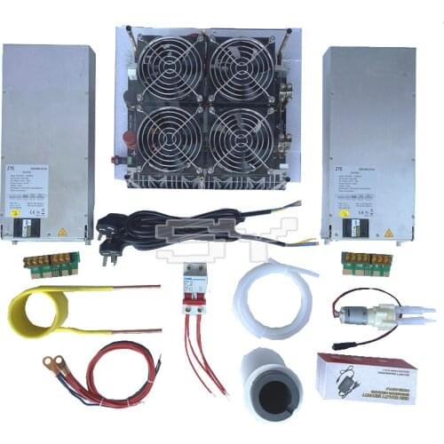 5KW/5000W ZVS Induction Heater Induction Heating PCB Board Heating Machine Melted Metal + Coil+Pump+ crucible+Dual power supply