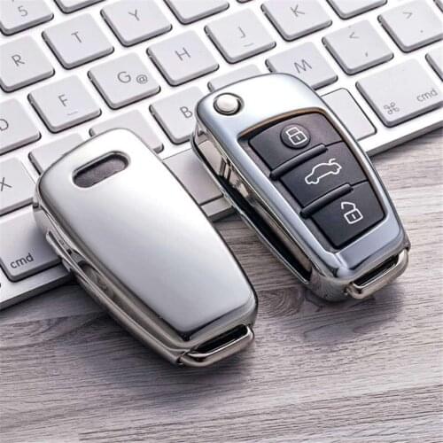 TPU Car Key Case Cover Key Protection Shell For Audi A1 A2 A3 A4 A5 A6 A8 Q2 Q3 Q5 Q7 Q8 Anti-wear Key Bag