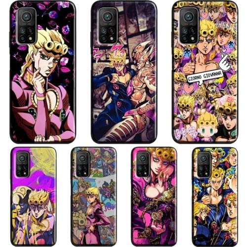 Vento Aureo GIOGIO JoJos Anime Case For POCO F3 F2 M3 X3 Pro Cover For Xiaomi Mi 11 Lite Ultra Mi 10T Pro Mi Note 10 Lite