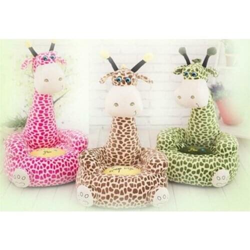 Giraffe Kids Soft Cushion Seat Plush Sofa Chair Toy Stuffed Animal Children Play Modern Home Decor Sitting Pillow