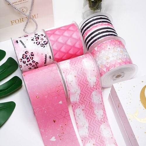 DIY Stripes And Grids Printed Grosgrain Ribbon For Craft Supplies Sewing Accessories 5 Yards. 48055