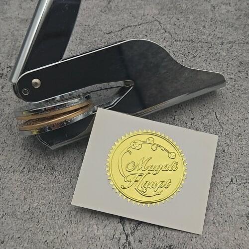 Design Custom Embossing Seals /Logo Design Notary Embossing Seals Custom Stamp Diameter less than 40mm both can do