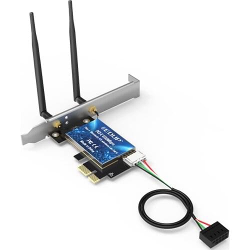 2.4GHz/5.8Ghz Dual Band AC600 WiFi Bluetooths PCI Express Adapter With 2*5DBi Antenna wifi laptop card