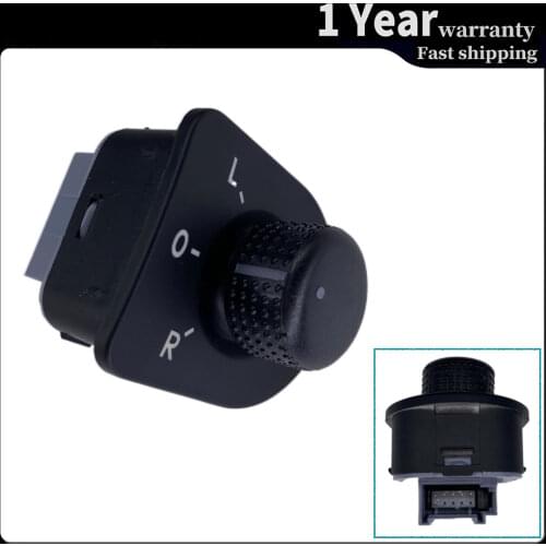 For VW Passat B5 B5.5 Beetle Golf Mk4 Bora Electric Adjust Master Switch Rear View Mirror Control Knob 6 PINs 1J1959565D
