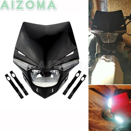 Enduro Dirt Bike Headlight Headlamp 12v/35w H4 Dual Sport Motorcycle Head Lights For Honda KAWASAKI SUZUKI YAMAHA Off-Road