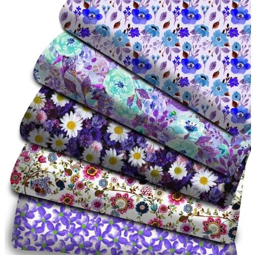 Patchwork Flower Printed Polyester Cotton Fabric for Tissue Sewing Quilting Fabrics Needlework Material DIY Handmade,c14563