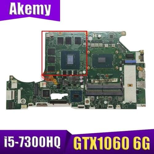 For Acer Predator Helios 300 G3-571 Laptop motherboard NBQ2B11002 NBQ2B11001 i5-7300HQ GPU GTX1060 6G C5PRH LA-E921P Mainboard