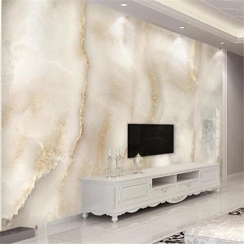Milofi customized 3D mural wallpaper abstract atmospheric beige beige elegant background wall marble stone wallpaper