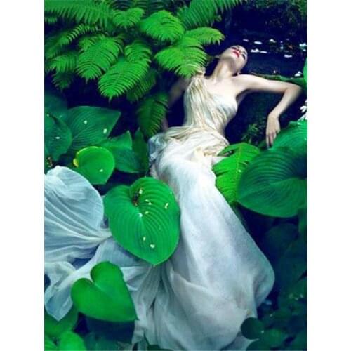 Diamond Painting Figure Beauty Plant Square Diamond Round Diamond Decoration Customizable Wall Art Decoration Frameless Style