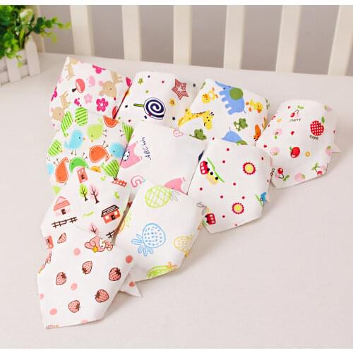 Newborn Bibs Feeding Bandana Bib Burp Cloths Infant Nursing Apron Printing Baby Stuff Scarf CZJ007