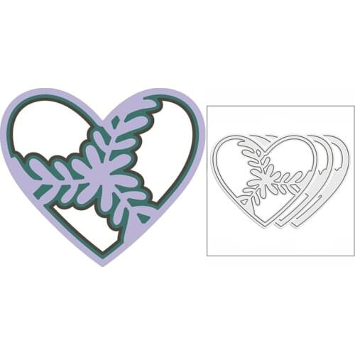 New 2021 Layered Olive Leafy Hearts Metal Cutting Dies for DIY Scrapbooking and Card Making Decorative Embossing Craft No Stamps