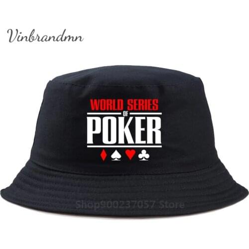 Funny Summer Trendy WSOP World Series of Poker Print Fisherman Hat Casino chips Las Vegas poker chips Panama Bucket Hat