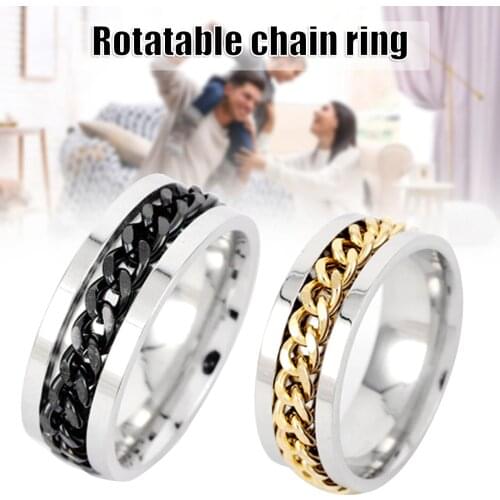 Couple Ring Jewelry Chain Ring Valentines Day Gift Decoration Comfortable and Durable J2Y