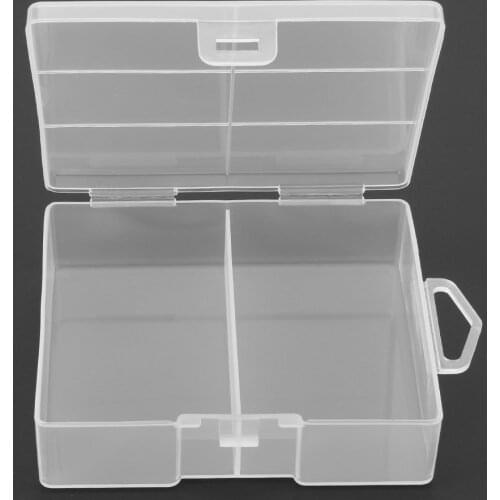 Plastic Battery Storage Case High Transparent Container PP Batteries Storage Box Holder for Maximum 24 X AA Batteries