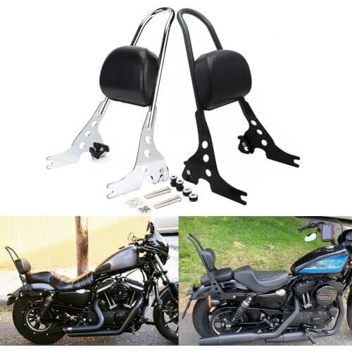 For Harley '04-later XL1200 XL883 Passenger Backrest Pad Sissy Bar Cushion For Sportster Iron 1200 883 Forty Eight SuperLow 2019