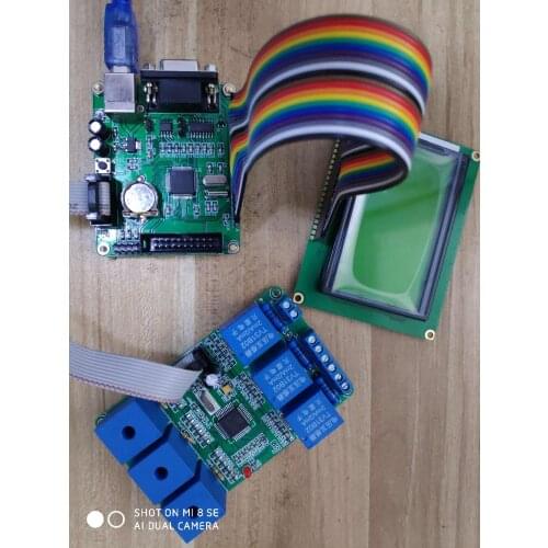 ATT7022 AC voltage current acquisition board STM32 microcontroller LCD display ISP download