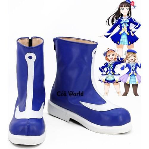 LoveLive!Sunshine!! Aqours OP2 Takami Chika Kunikida Hanamaru Kurosawa Dia Anime Customize Cosplay Shoes Boots