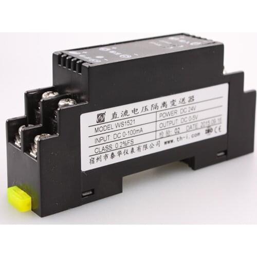 DC voltage current Converter Single Input and Output 0-10V 4-20mA Signal Transducer Isolation Analog Module DIN Rail