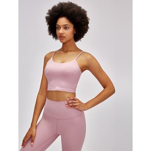 Sexy Beautiful Back Sports Bra 2021 New Yoga Top With Chest Pads Gathering T Shirt Women Camisole Comfortable Fitness Clothing