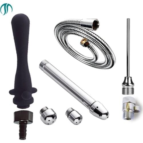 Wetips Handheld Anal Hose Shower Ducha Bidet Klisma Enema Showerhead Anal Hygiene Anus Cleaning Kit Douche Anal Shower Cleaner