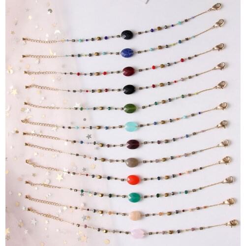 Mixed Glass Crystal Cube Beaded Chain Faceted Stone Charm Bracelets 2021 New Friendship Bracelets Bridesmaid Jewelry Wholesale