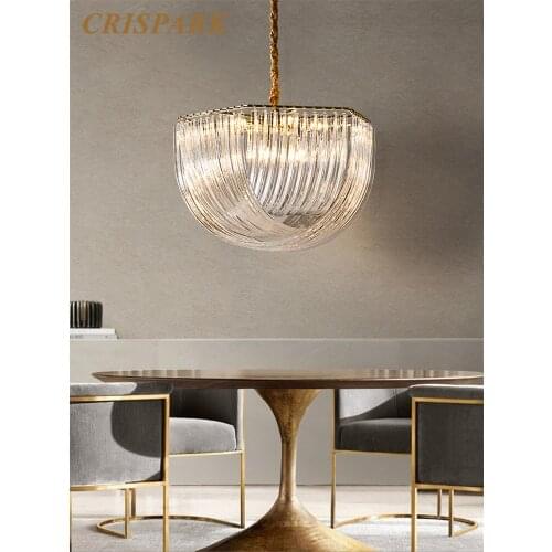Modern Glass Chandelier Light LED Gold Hexagon Ceiling Chandelier for Living Room Decor Bedroom Light Fixture Dining Room Lamp