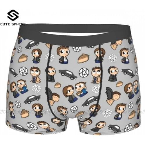 Supernatural Underwear Man Design Stretch Trunk Sublimation Trenky Polyester Boxer Brief