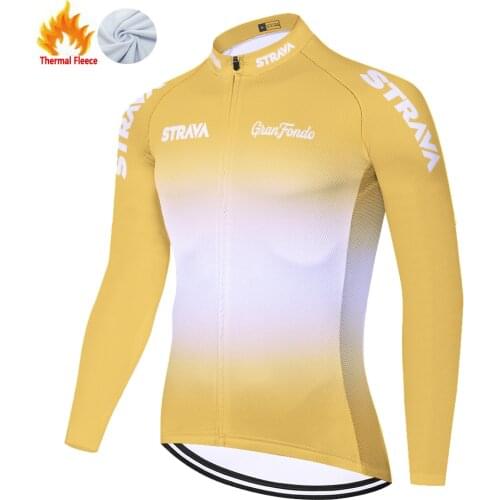 Strava Winter Thermal Fleece Men Equipo Tricota Cycling Jersey Maillot Hombre Fietskleding Heren Camisa Ciclismo Masculina