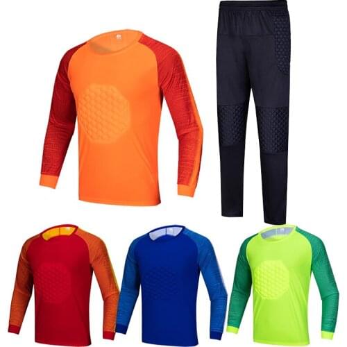New Men Kids Rugby Football Jerseys Goalkeeper Clothing Uniform Breathable Soccer GoalKeeper Jerseys Kits Football Training Suit