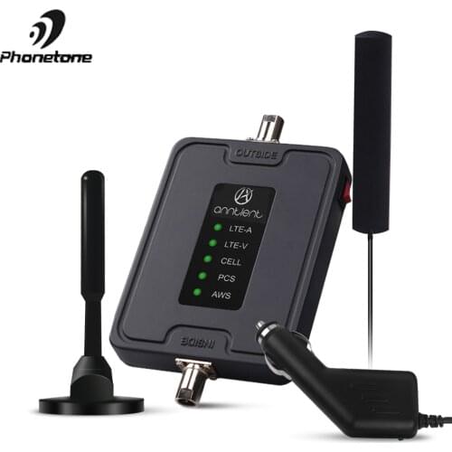 RV/Car/Truck Use Cell Phone Signal Booster for US/CA 700/850/1700/1900MHz 2G 3G 4G Repeater Set Boost GSM Voice/LTE Data Signal