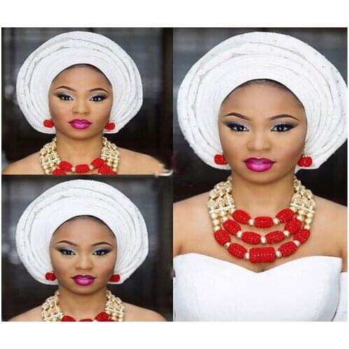 Amazing Women Red Bridal Jewelry Sets African Wedding Beads Costume Jewelry Sets Party Occassion Jewelry Free Shipping WE045