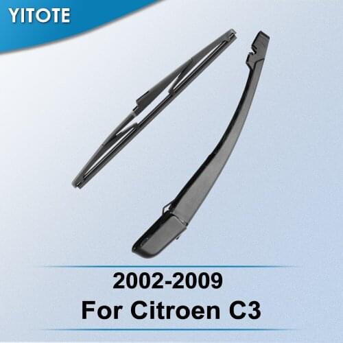 YITOTE Rear Wiper & Arm for Citroen C3 2002 2003 2004 2005 2006 2007 2008 2009