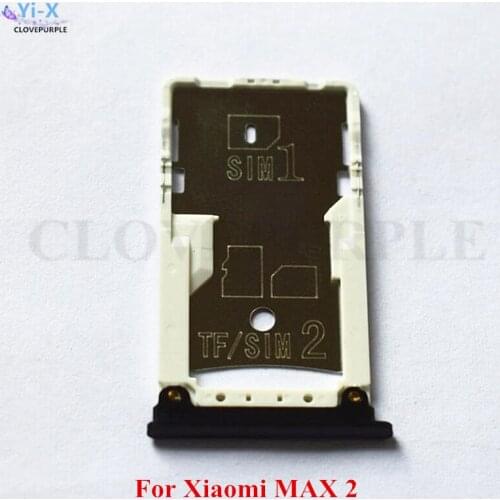 10PCS/Lot Gold/Black Nano/Micro SIM Card Tray Holder Micro SD Card Slot Holder Adaptert for Xiaomi MAX 2 /for Mi MAX2