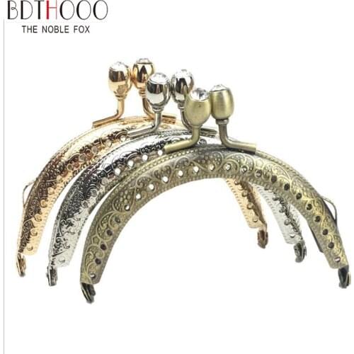 10Pcs 8.5cm Metal Frame Purse Handle Coins Bags Metal Kiss Clasp Lock Frame Accessories For Bag